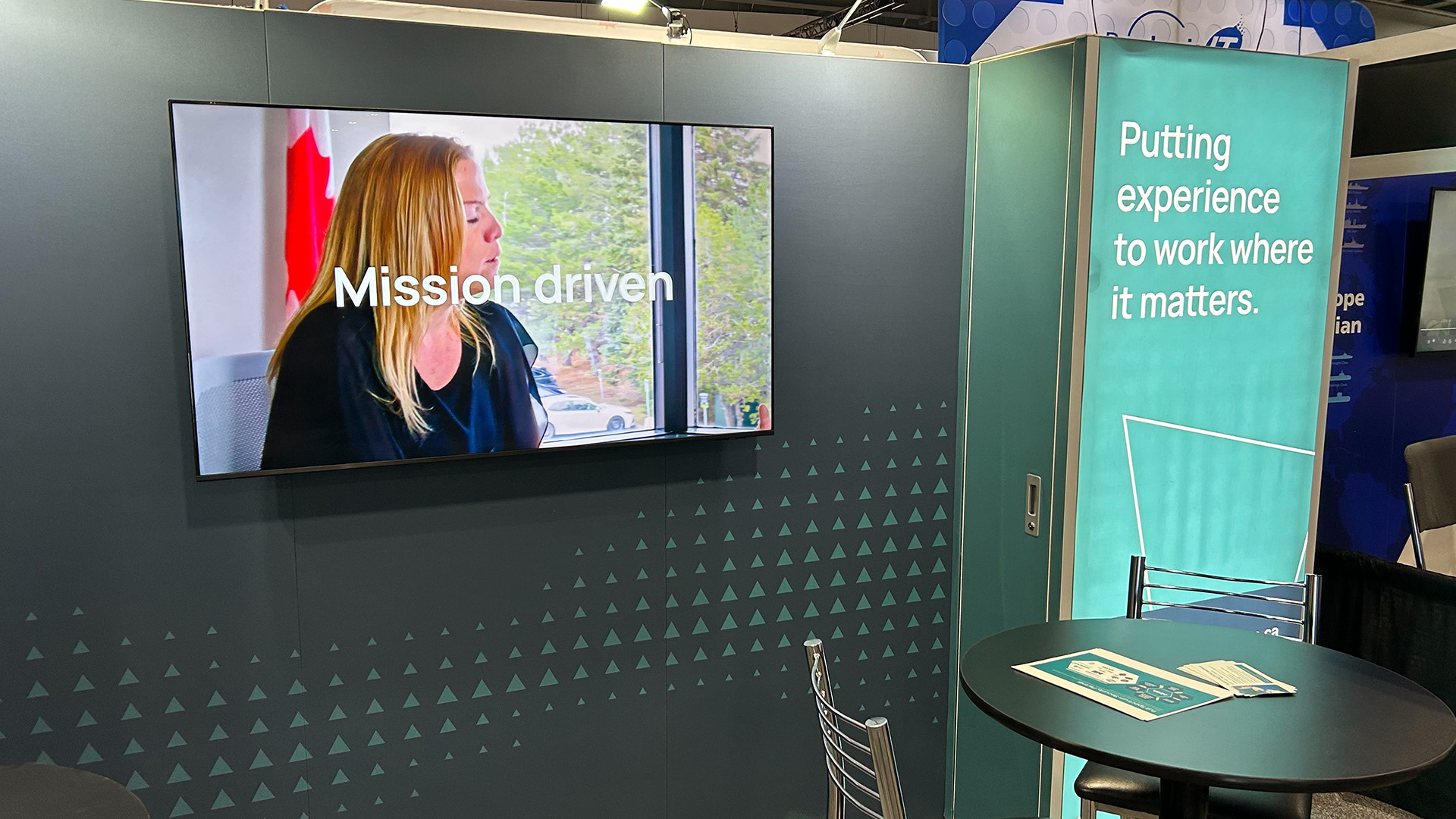 An image of ADGA's booth, designed by Initiate from CANSEC 2026.