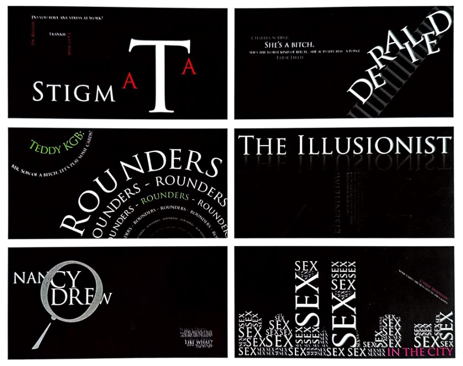 Posters Linden made using only the typeface Trajan.