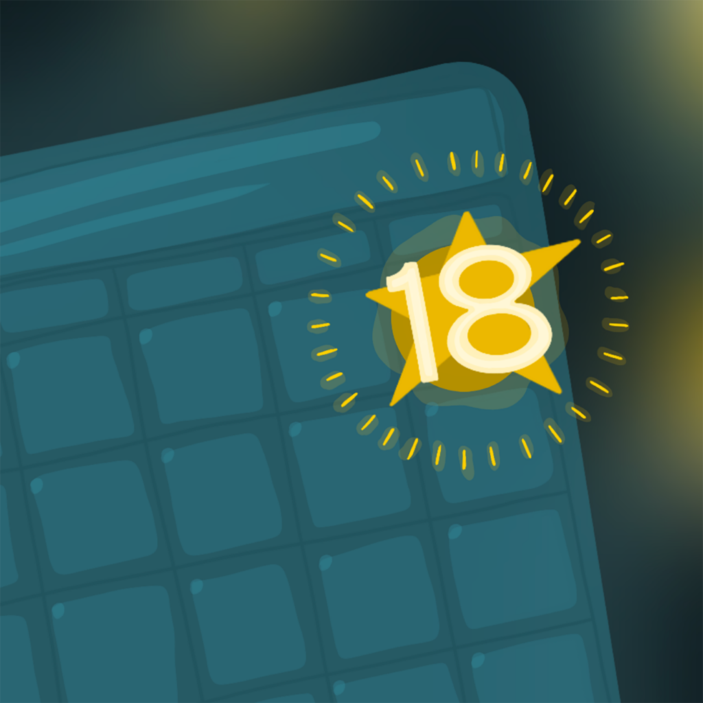 A graphic illustration showing a calendar marking Initiate's 18th birthday.